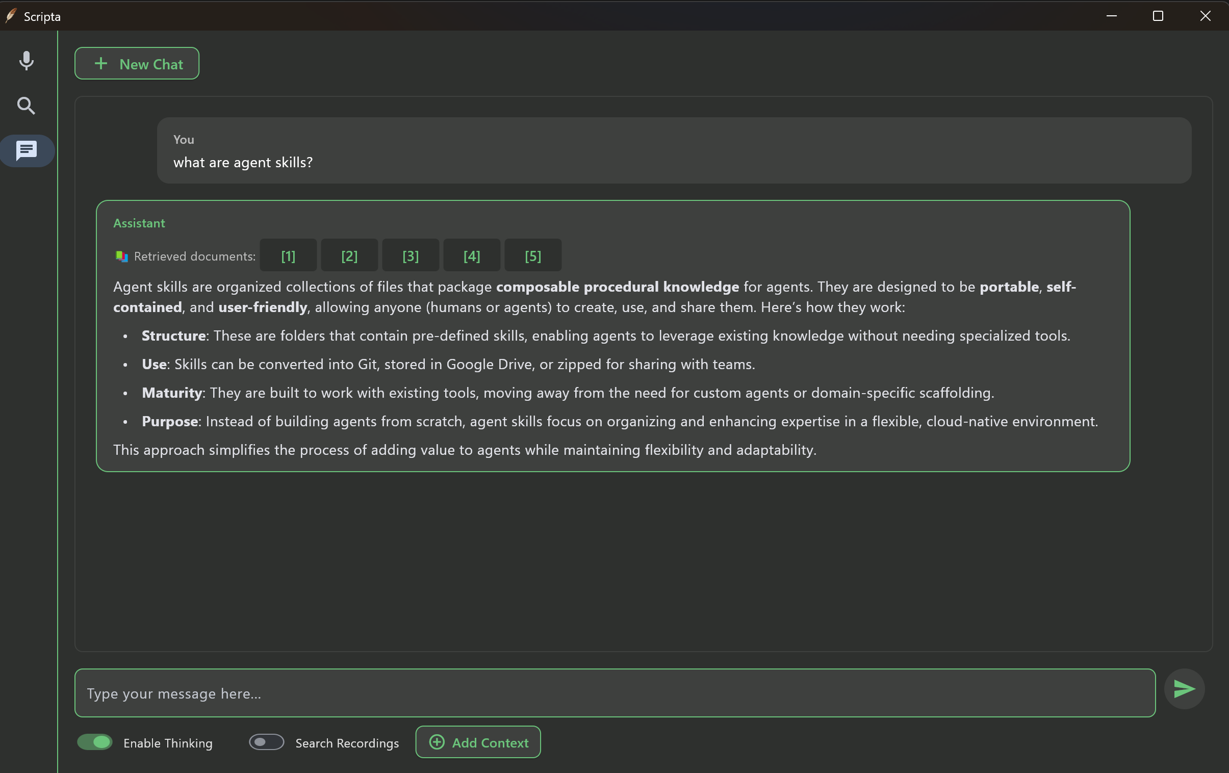 Scripta - Private AI Transcription & Chat